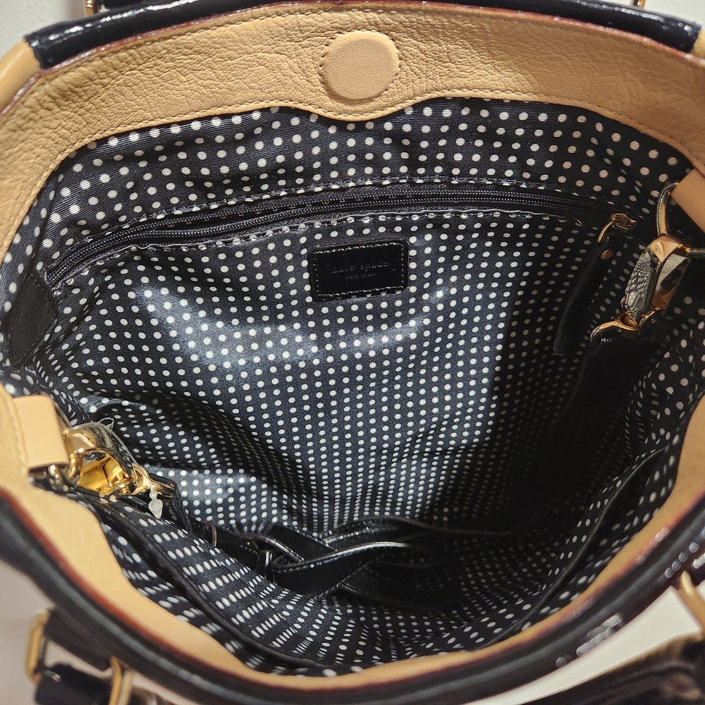 Kate Spade Tan and Black Leather Tote - Picture 3 of 4